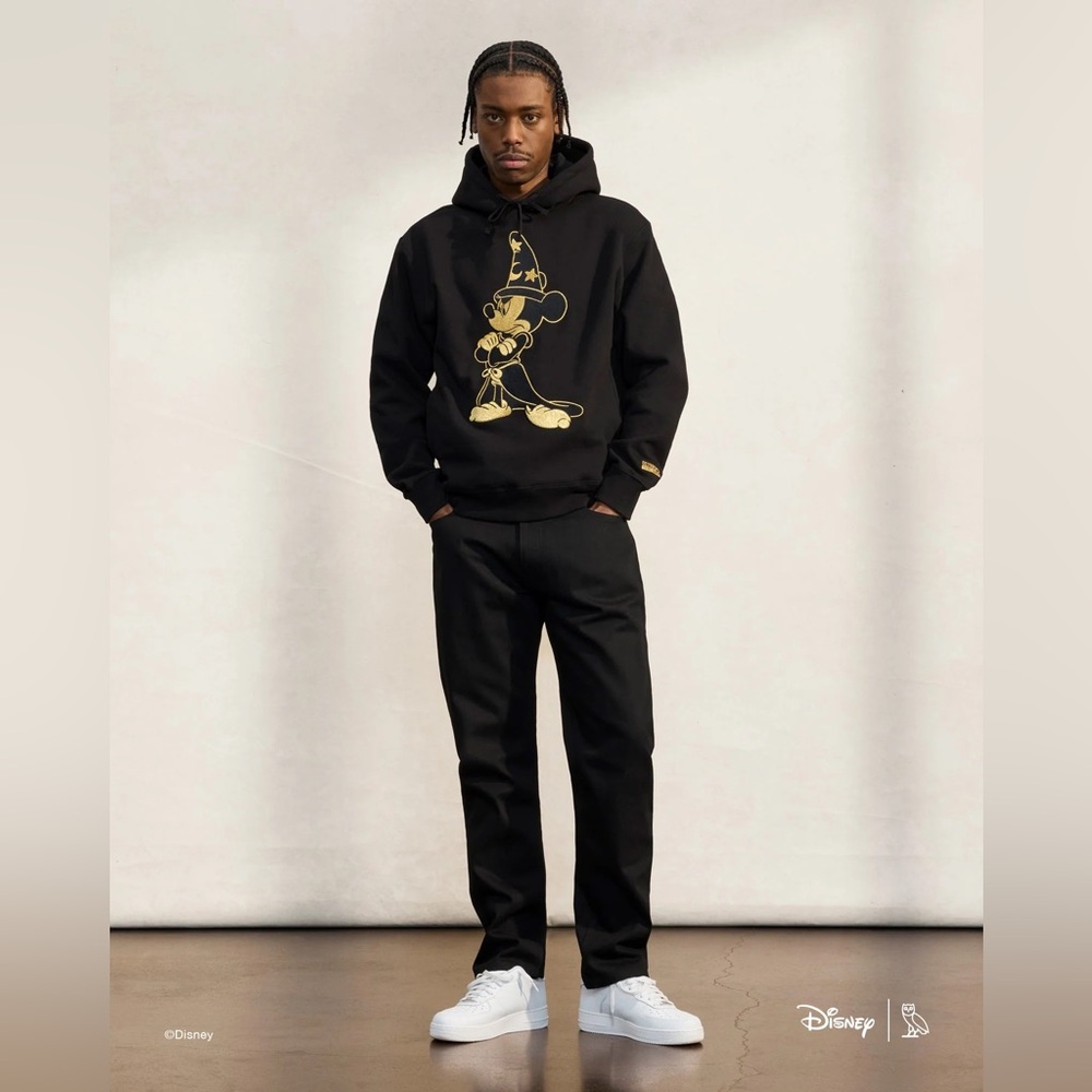 Disney Black Hoodie with White Label